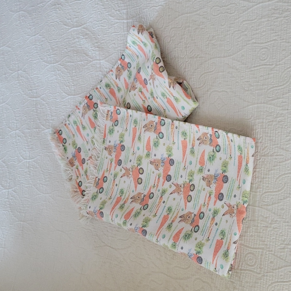 Ladinne Rabbit in Carrot Car Turkish Cotton Towels - 2